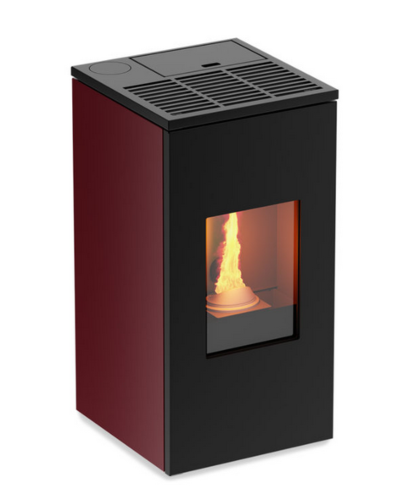 Pelletkamin Kalor Futura Mod 9 in bordeauxrot| klimaworld.com
