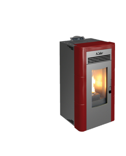 KALOR Pelletkaminofen Perfecta Majolica Michela 12 mit 10 kW, in der Farbe rot 