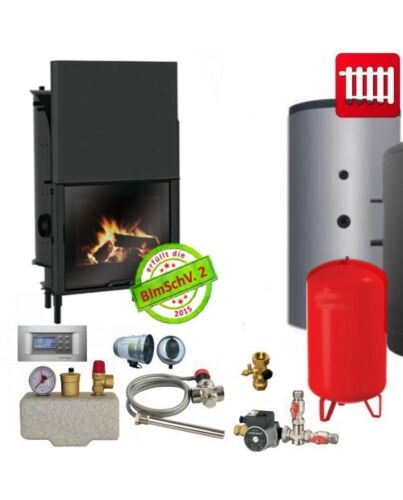 Kamineinsatz H2 Oceano 28 mit 27,8 kW Edilkamin Set 1