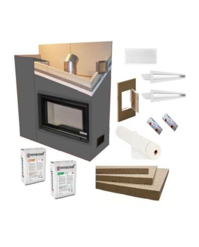 Kaminverkleidung Kaminbausatz - Komplett SET 2 klein | weiß