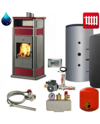 Wasserführender Kaminofen Warm CS 15kW Edilkamin Warmhaltefach