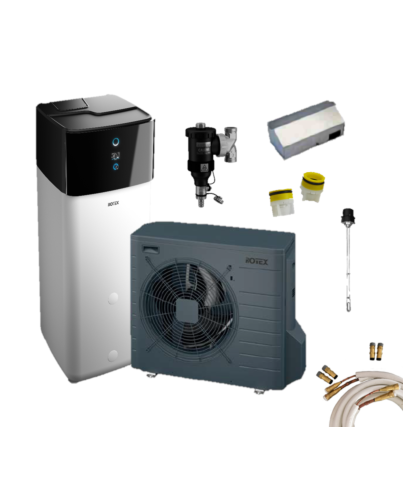 Rotex Luft-Wasser-Wärmepumpen Set | HPSU compact Ultra + 300 l | 6 kW inkl. Zubehör