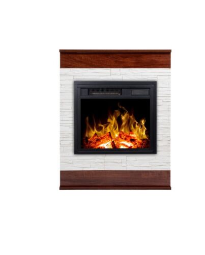 Aflamo LED Elektrokamin Standkamin | Smart Stone walnus