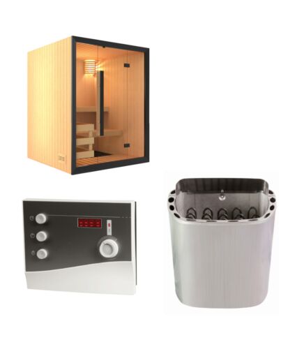 Sentiotec Sauna Set Onni mit Saunaofen Scandia Next und Steuerung K2-Next | klimaworld.com