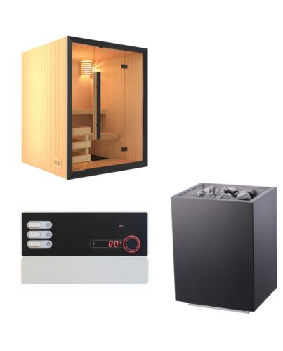 Sentiotec Sauna Set Onni mit Saunaofen Home FIN und Steuerung Pro B2 | klimaworld.com