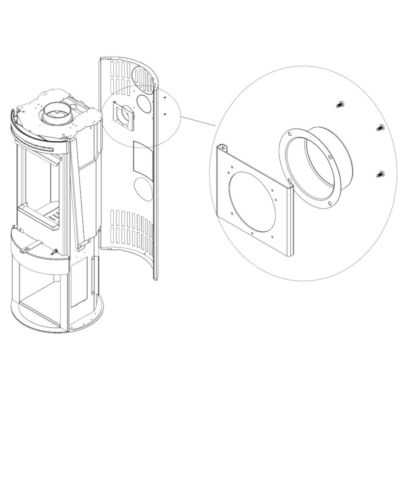 Edilkamin Stutzen für Warmluftkanalisierung