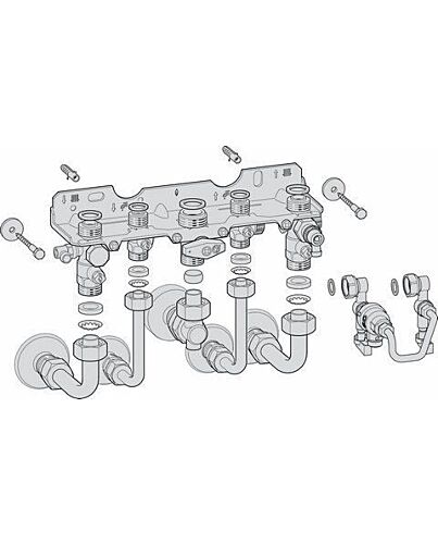Junkers Nr. 1660 Montageanschlussplatte für Kombigeräte