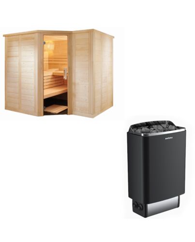 Sentiotec Sauna Set Polaris Large mit Saunaofen 100 inkl. Steuerung | klimaworld.com