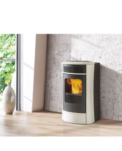 Edilkamin Pelletofen Sally | Keramik Cremeweiss | 12 kW