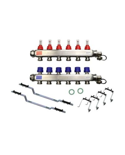 Maincor MFL Verteiler 11 Kreise 1'' | Edelstahl | 630 mm | DFM kurz ➔ www.klimaworld.com