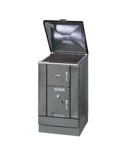 Wamsler wasserführender Holzherd K 158 CL anthrazit mit Glaskeramikplatte | Klimaworld.com