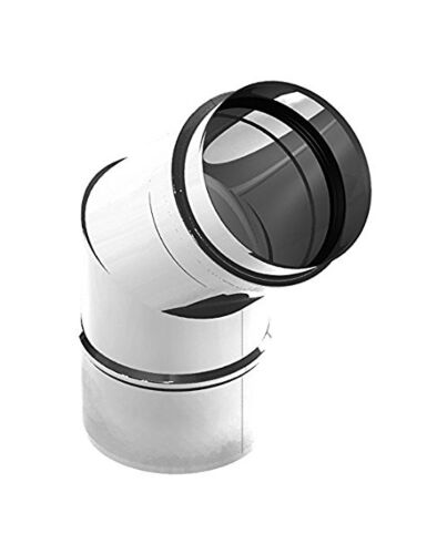 Pelletrohre Pellet Winkel 45° DN 100mm unlackiert