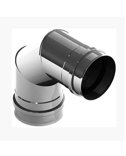 Pelletrohre Pellet Winkel 90° Verbindungsleitung DN 80mm mit Doppelmuffe
