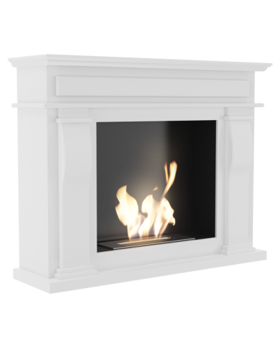 Kratki Biokamin October + Verkleidung | weiß | OCTOBER/TUV ➔ Klimaworld