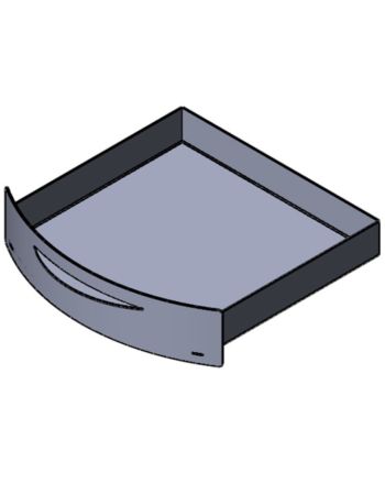 TermaTech | Ascheschublade für Kaminofen TT10 | hellgrau
