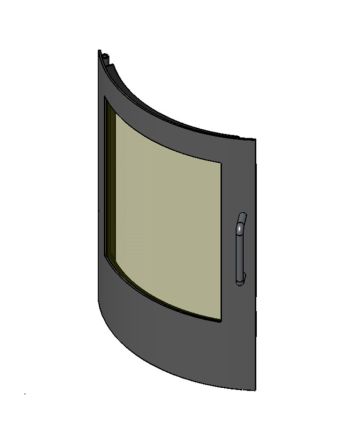 TermaTech | Tür komplett für Kaminofen TT10 | schwarz