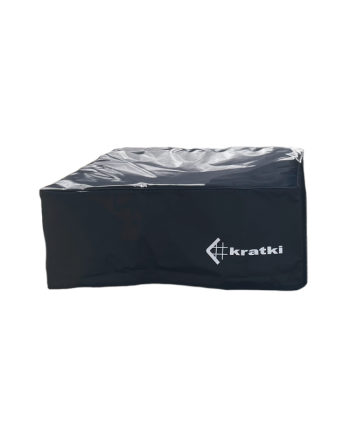 Kratki Schutzhülle Feuerschale Quadrum | schwarz mit Kratki Logo weiß ➔ www.klimaworld.com