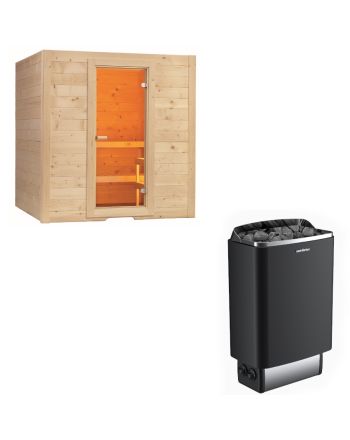 Sentiotec Sauna Set Basic Large mit Saunaofen 100 inkl. Steuerung | klimaworld.com