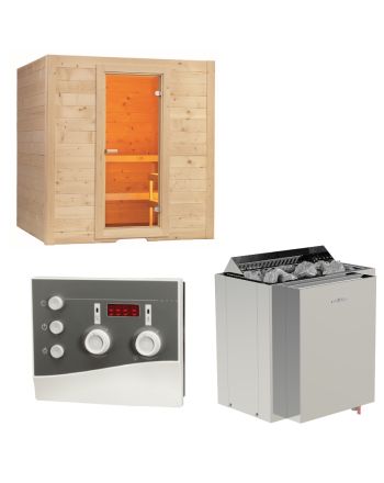 Sentiotec Sauna Set Basic Large mit Saunaofen Viking Combi und Saunasteuerung K3-Next | klimaworld.com