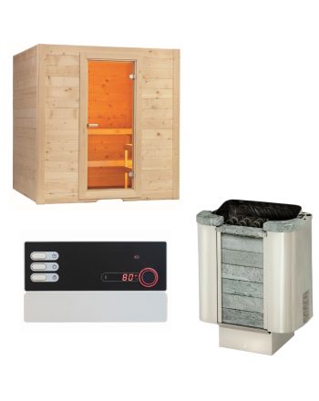 Sentiotec Sauna Set Basic Large mit Saunaofen Cumulus und Steuerung Pro B2 | klimaworld.com