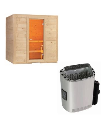 Sentiotec Sauna Set Basic Medium mit Saunaofen Scandia Next inkl. Steuerung | klimaworld.com