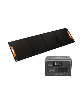 Bluetti EB55 mit faltbaren Solarmodul von ThermoFlux