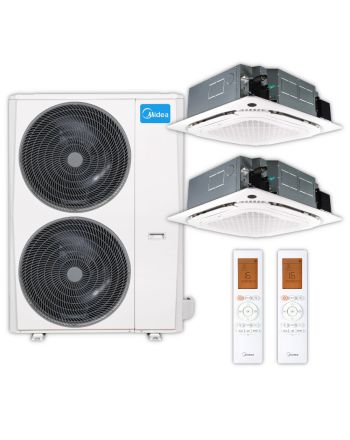 MIDEA | Deckenkassetten-Set Twin-Kombination | 7,0 kW + 7,0 kW