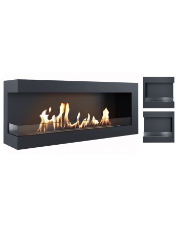 Kratki Biokamin Delta 900 Eckkamin rechts/links | wahlweise + Glas