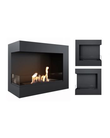 Kratki Biokamin Delta 600 Eckkamin rechts/links | wahlweise + Glas