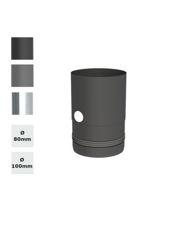 Pellet - Ofenrohr | Kesselanschluss | mit Messstutzen 