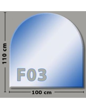 Rundbogen F03 Funkenschutzplatte Glasbodenplatte aus Sicherheitsglas