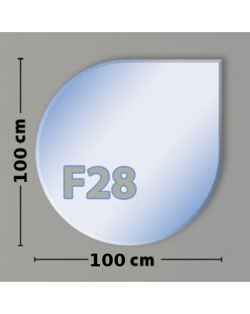 Rechteck F28  Funkenschutzplatte aus Sicherheitsglas