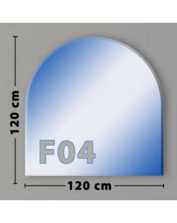 Rundbogen F04 Funkenschutzplatte Glasbodenplatte aus Sicherheitsglas