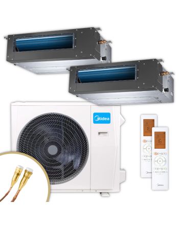 MIDEA | Kanalklimageräte-Set TWIN | 5,2 kW + 5,2 kW | Quick-Connect