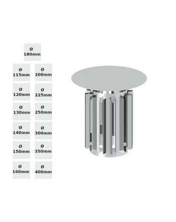 Jeremias Windabweiserdüse für Kamiterhöhung | Edelstahl | Ø wählbar