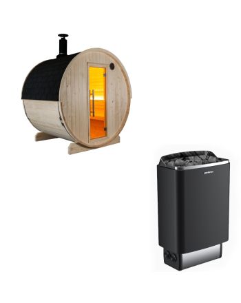 Sentiotec Sauna Set Kuusi 180 mit Saunaofen 100 inkl. Steuerung | klimaworld.com