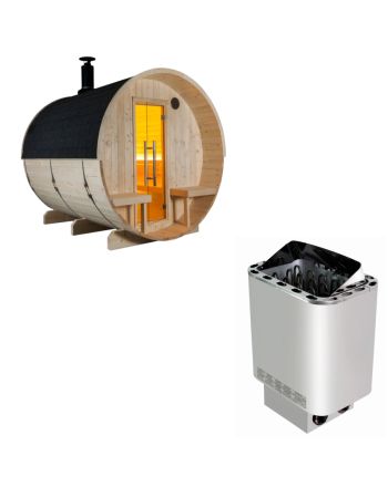 Sentiotec Sauna Set Kuusi 240 Canopy mit Saunaofen Nordex Next inkl. Steuerung | klimaworld.com