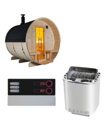 Sentiotec Sauna Set Kuusi 240 mit Saunaofen Nordex Combi Next und Steuerung Pro B3 | klimaworld.com