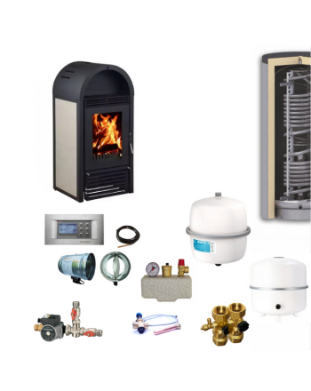 Wassergeführter Kaminofen | Marbella  | Hygienespeicherset 12 kW