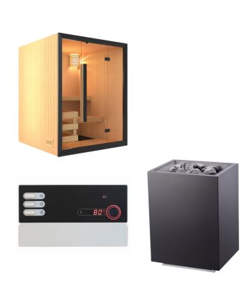 Sentiotec Sauna Set Onni mit Saunaofen Home FIN und Steuerung Pro B2 | klimaworld.com