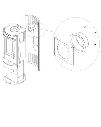 Edilkamin Stutzen für Warmluftkanalisierung