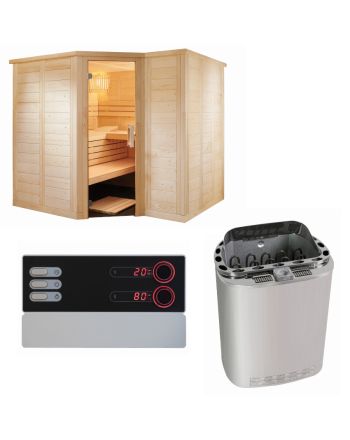 Sentiotec Sauna Set Polaris Large mit Saunaofen und Sauasteuerung | klimaworld.com