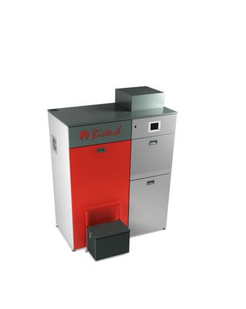 Biotech Bafa Pelletsheizkessel | PZ50RL automatische Befüllung | 49 kW | BAFA