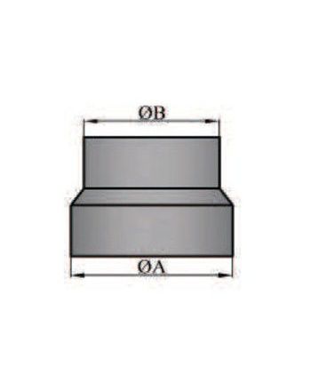 Rauchrohr/Ofenrohr Reduzierung 140/130mm