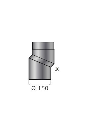 Color-Fire S-Versatzbogen, Ø 150 mm, Farbwahl | Klimaworld.com