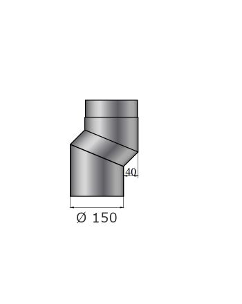 Color-Fire S-Versatzbogen, Ø 150 mm, 40 mm Versatz, Farbwahl | Klimaworld.com