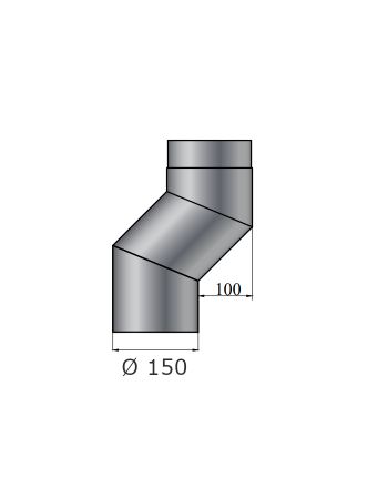 Color-Fire S-Versatzbogen, Ø 150 mm, 100 mm Versatz, Farbwahl | Klimaworld.com