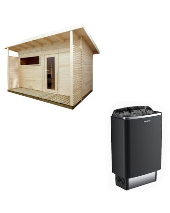 Sentiotec Sauna Set Scala Large mit Saunaofen 100 inkl. Steuerung | klimaworld.com