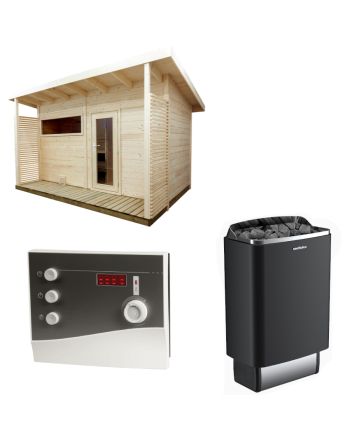 Sentiotec Sauna Set Scala Large mit Saunaofen 100 E und Steuerung K2-Next | klimaworld.com