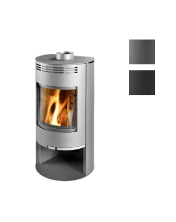 Kaminofen Zaragoza in Stahlgrau